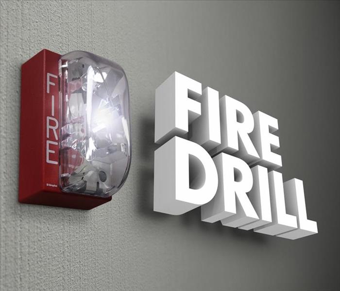 Fire Drill words in 3d