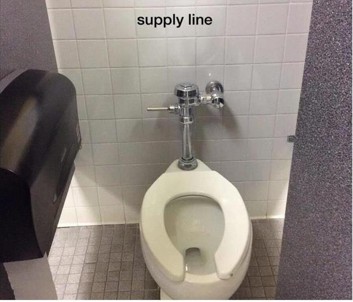 White commercial toilet