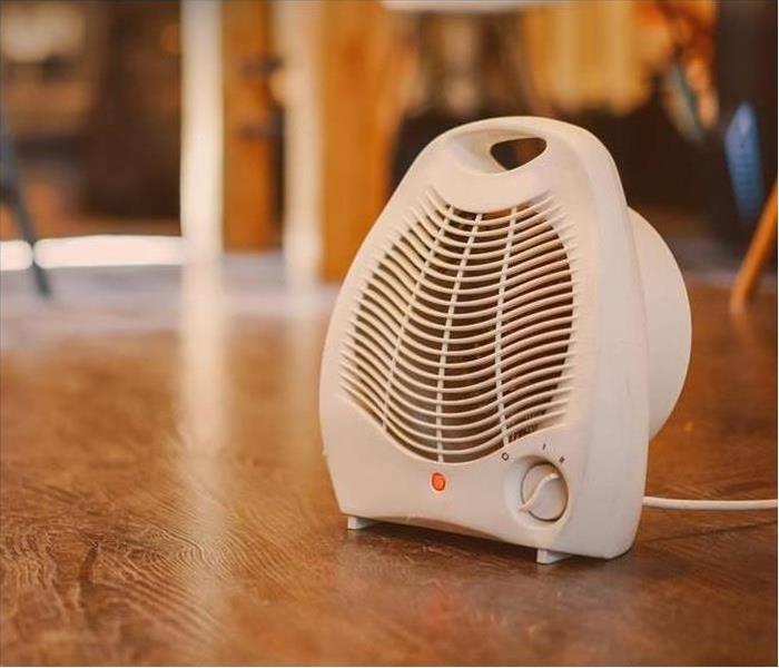 Electric fan heater at home