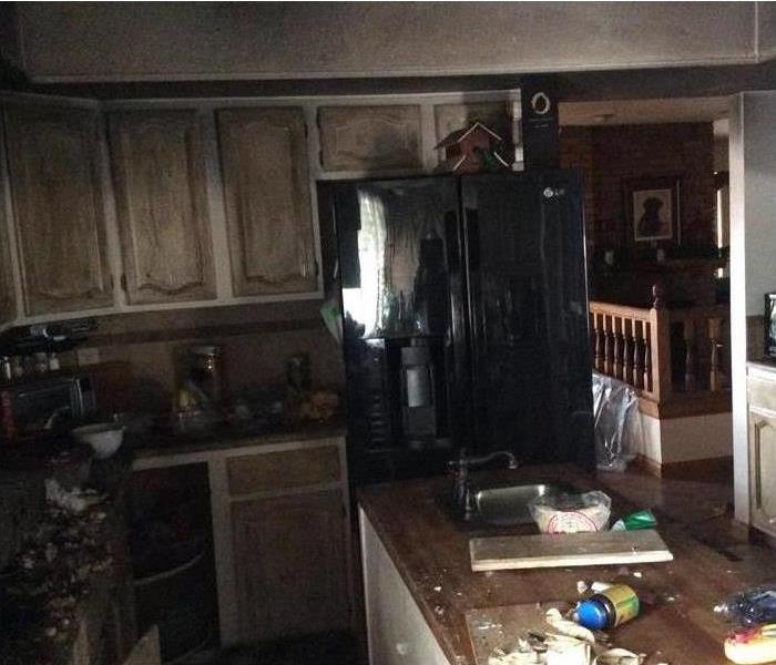 Fire loss in a kitchen